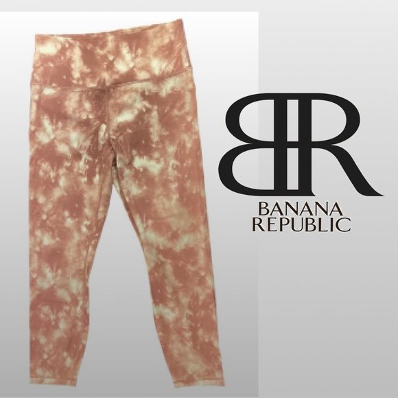 Banana Republic Factory Pants - Banana Republic Pink Tie Dye High Rise 7/8 Pink Leggings Size Medium